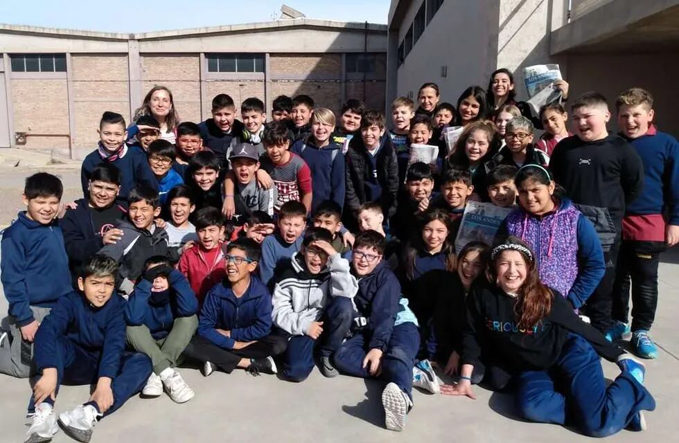 Los chicos de 5to grado de la Escuela Nº 1-455 “Libertador de los Andes”, de Ciudad.
