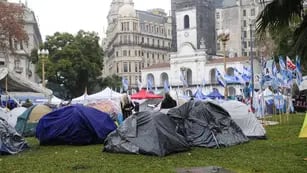 Acampe en Plaza de Mayo para reclamar la liberación de Milagro Sala. Gentileza / Clarín