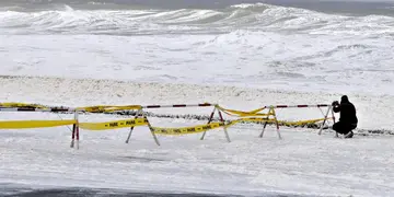 Un insólito ciclón azota la costa uruguaya
