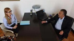  El encuentro entre Fernández Sagasti y Cornejo.  Foto: Gobierno de Mendoza