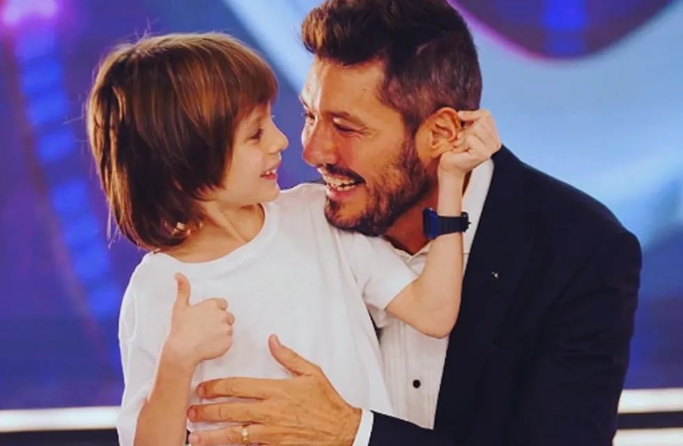 El famoso conductor de televisión con su hijo Lorenzo / Gentileza