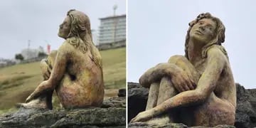 Estatua misteriosa en Mar del Plata