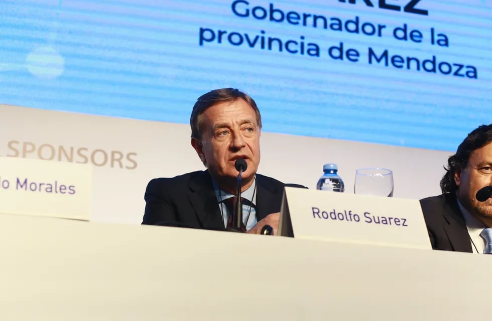 El gobernador Rodolfo Suárez expuso en el Consejo de las Américas y volvió a referirse a la reforma institucional.
