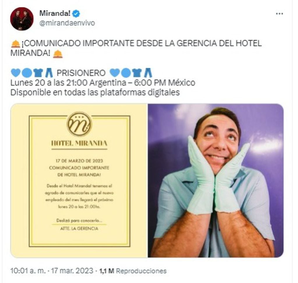 Cristian Castro se suma a Hotel Miranda.