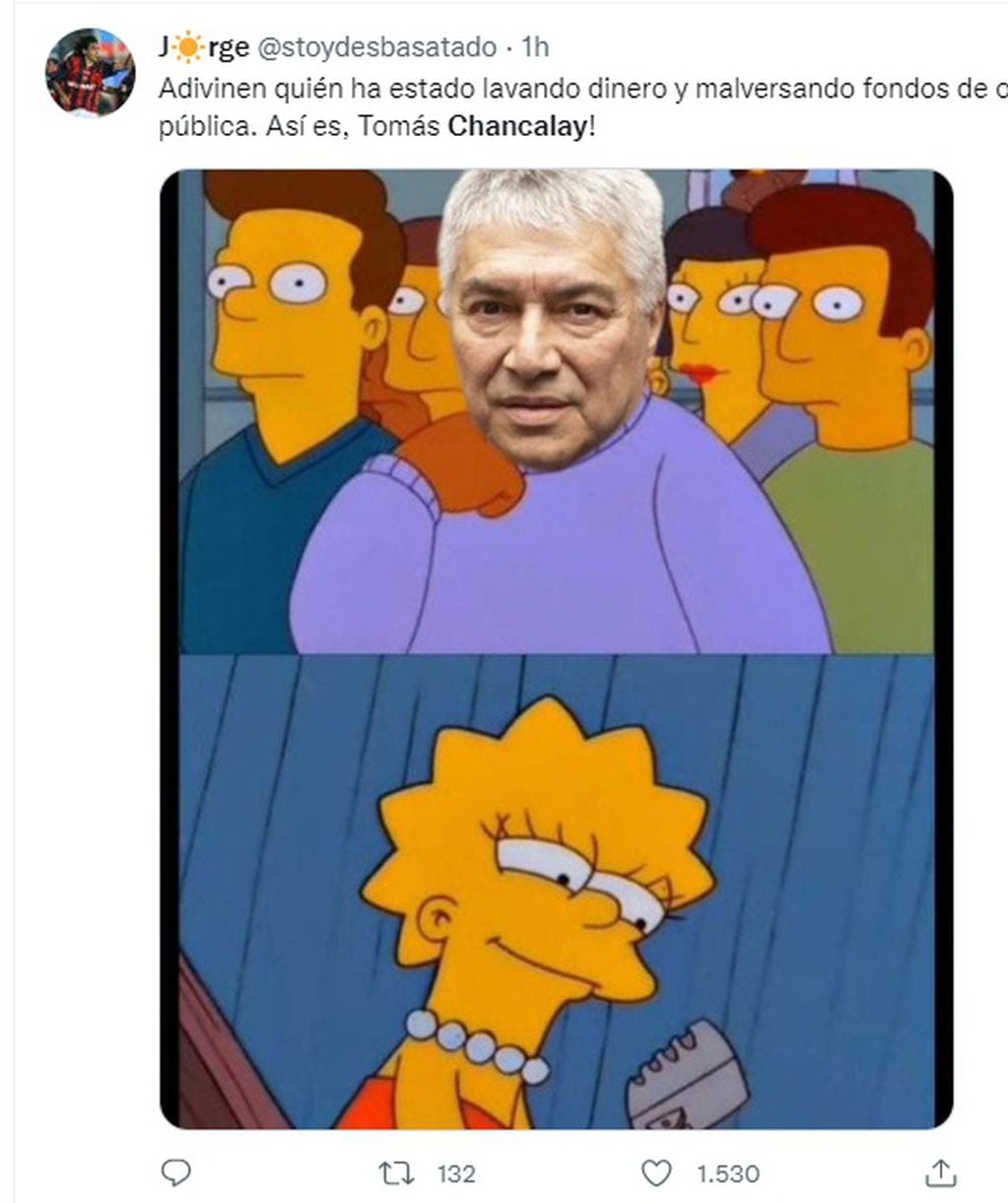 Memes por Chancalay en la declaración de Cristina Kirchner (Twitter)