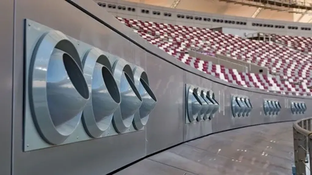 Estos propulsores generarán aire frío en todo el Khalifa International Stadium