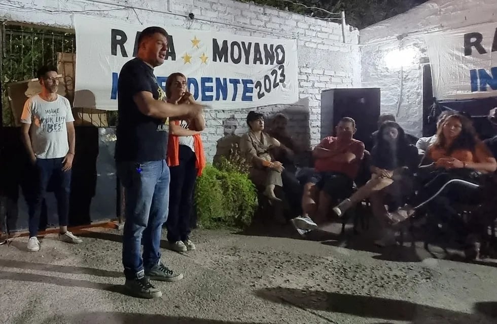Rafael Moyano en el acto de lanzamiento en Guaymallén. Gentileza