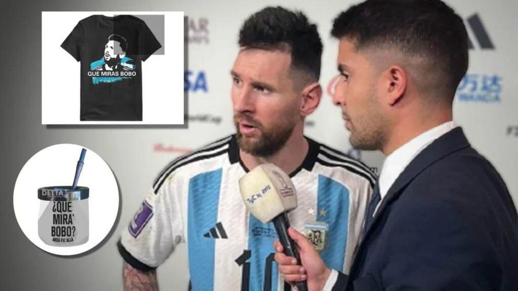 “Qué mirás, bobo”: ya es furor el merchandising con la frase de Lionel Messi.