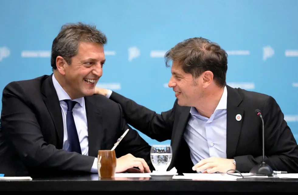 Sergio Massa junto a Axel Kicillof, gobernador de Buenos Aires.
