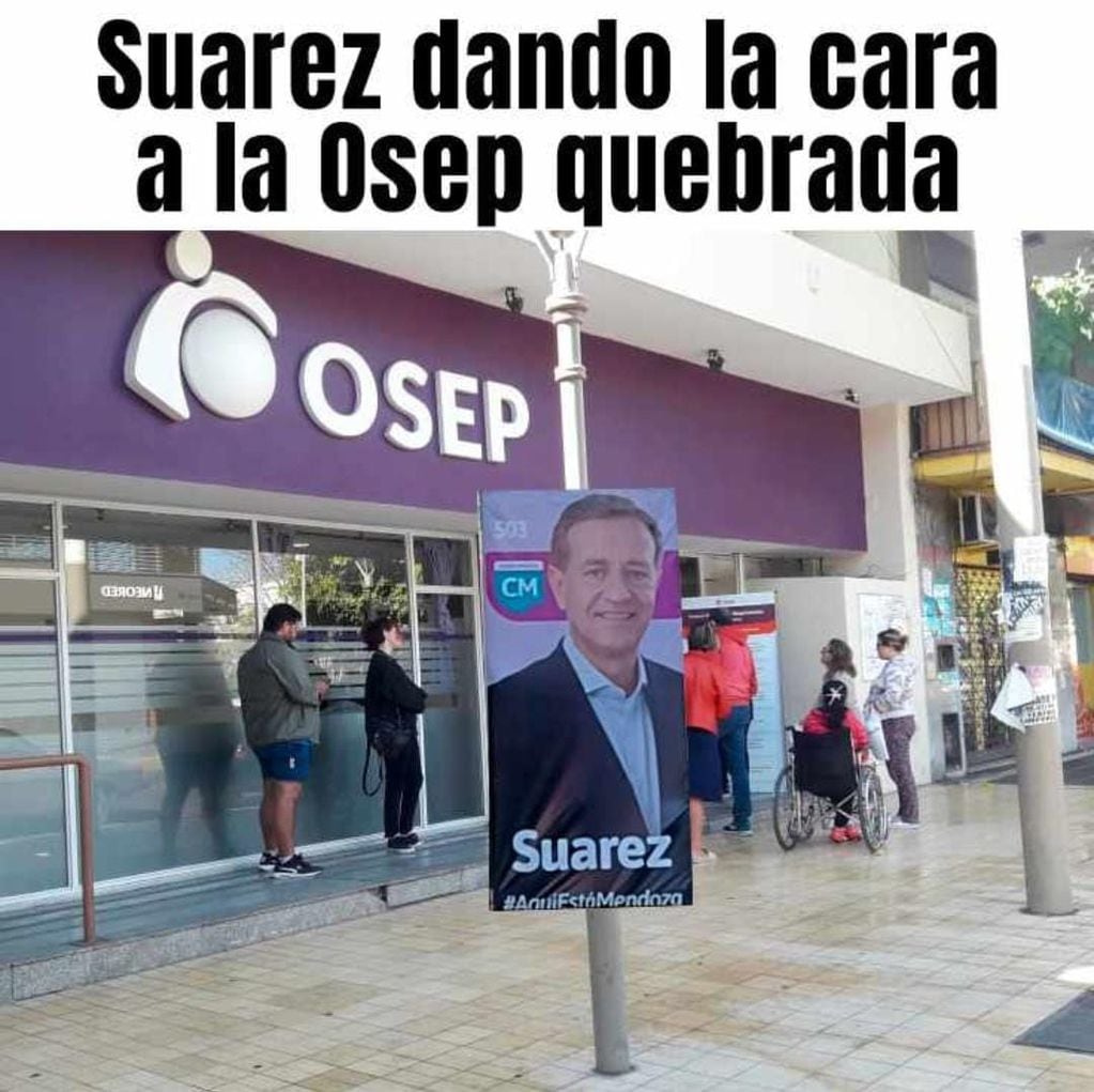 Uno de los mensajes que circula en las redes como campaña de los militantes peronistas contra Suárez.