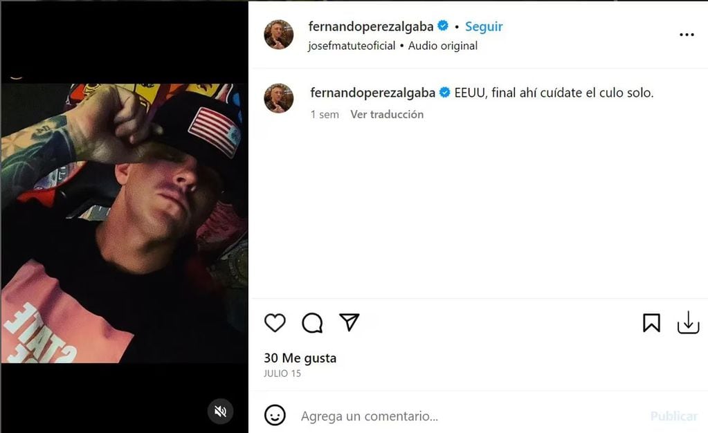 Últimos posteos en Instagram de Fernando “Lechuga” Pérez Algaba, el empresario descuartizado