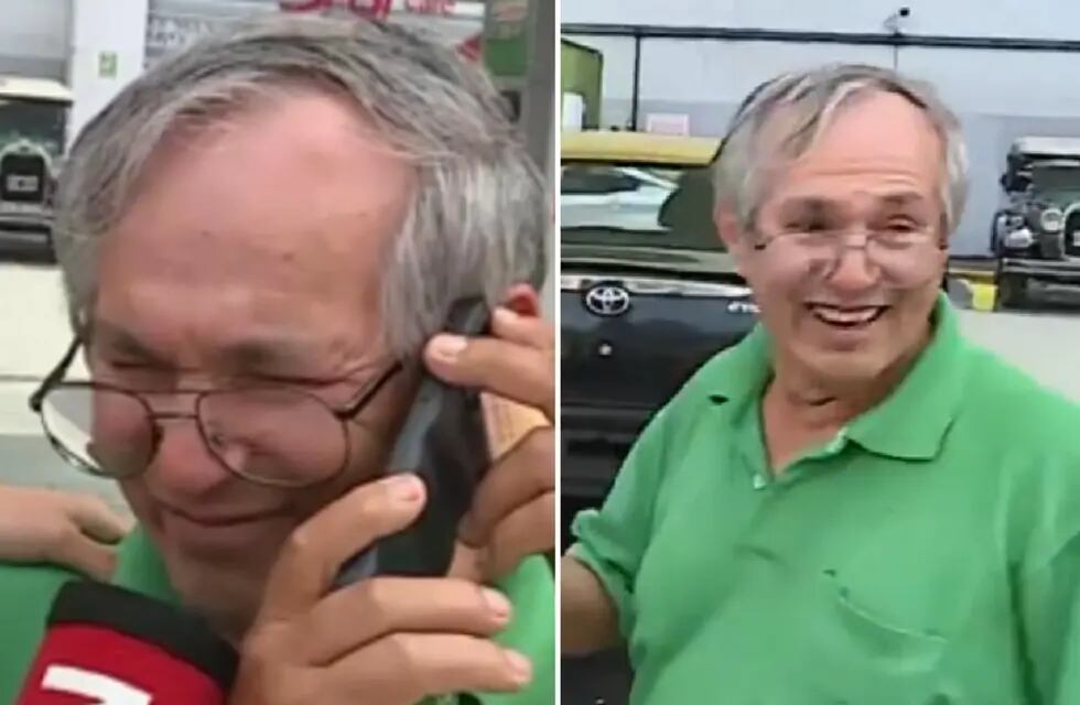 El llanto de un hombre en C5N por Milei y su posterior risa se hizo viral (Captura TV)