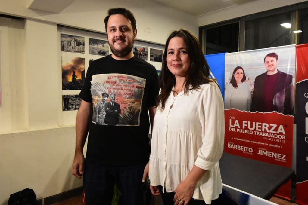 Lautaro Jiménez y Noelia Barbeito la dupla del PTS en la PASO del FIT.