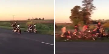 Brutal accidente en picada de motos: chocaron contra un grupo de personas y dejó cuatro jóvenes heridos