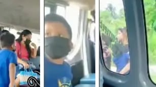 Video: un nene se puso a llorar al darse cuenta que su mamá lo olvidó en un transporte público