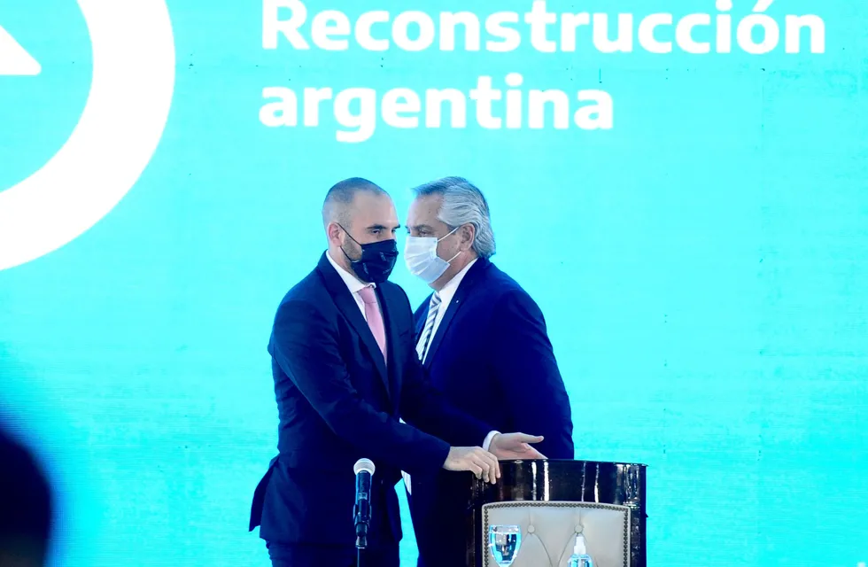 El presidente Alberto Fernández y el ministro de Economía Martín Guzmán. Foto CLARIN