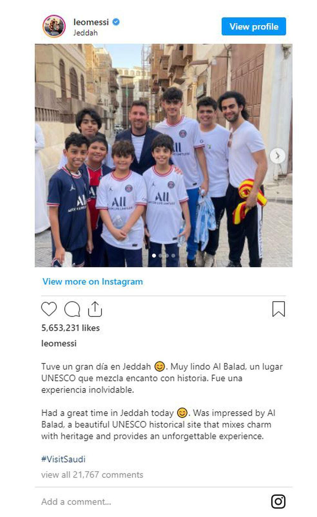 Messi, embajador argentino en Arabia Saudita.