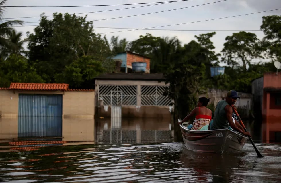 Inundaciones en Bahía. Foto: AP