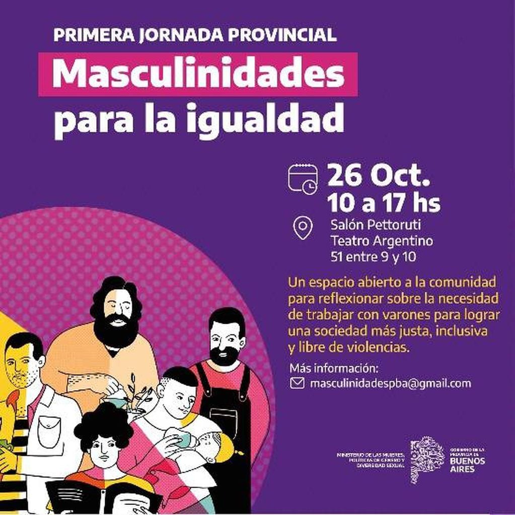 "Masculinidades para la igualdad", jornada de concientización y reflexión en la provincia de Buenos Aires