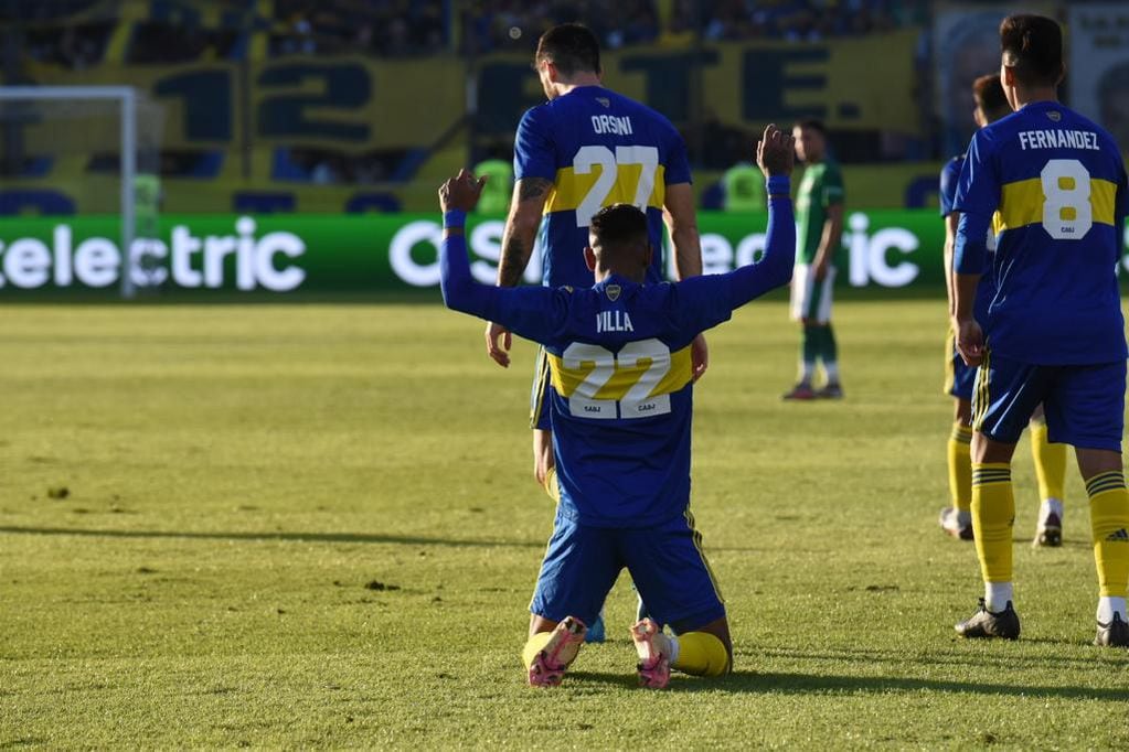 El colombiano Sebastián Villa marcó el 1 a 0 de Boca ante Ferro, en La Rioja. (Prensa Copa Argentina).