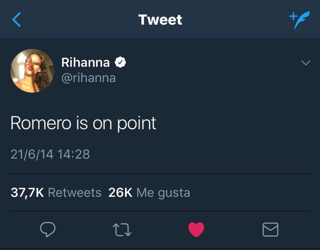 Tuit de Rihanna