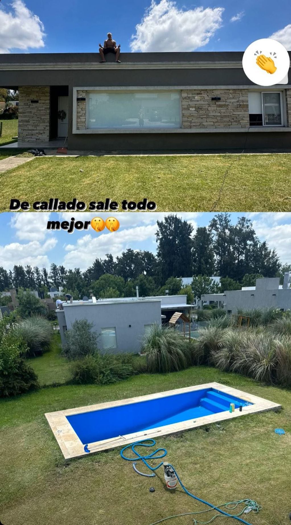 La enorme casa que compraron Daniela Celis y Thiago Medina.