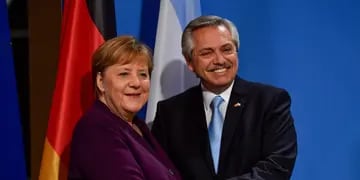 Angela Merkel y Alberto Fernández
