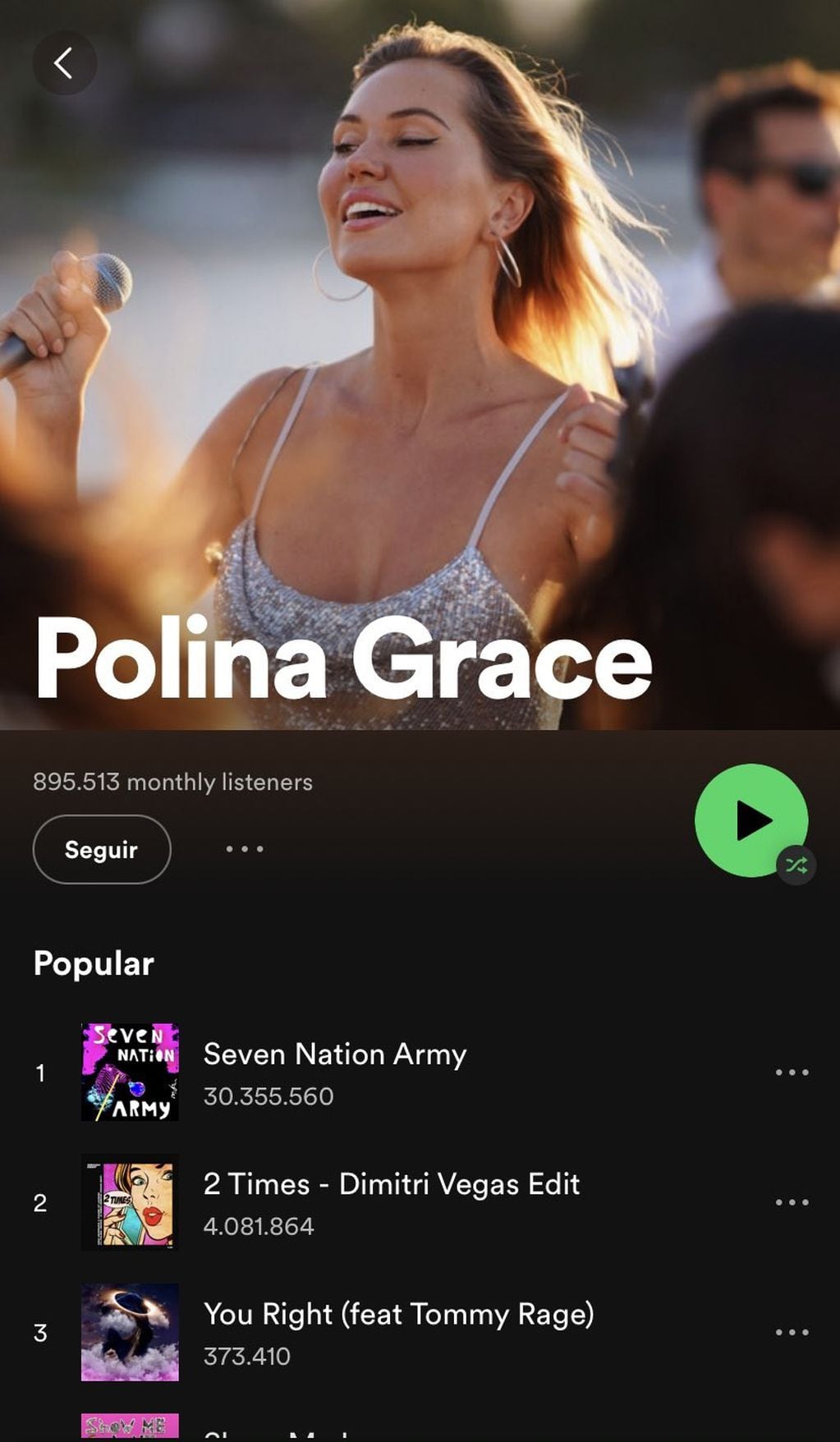 Polina Grace, la rusa de La Voz Argentina, tiene millones de reproducciones en Spotify