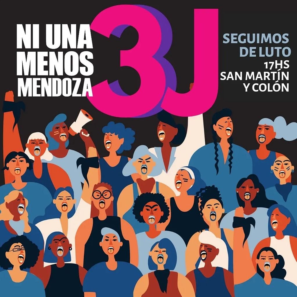3 de Junio, Mendoza marcha por "Ni una menos". Foto: Facebook/Niunamenos Mendoza