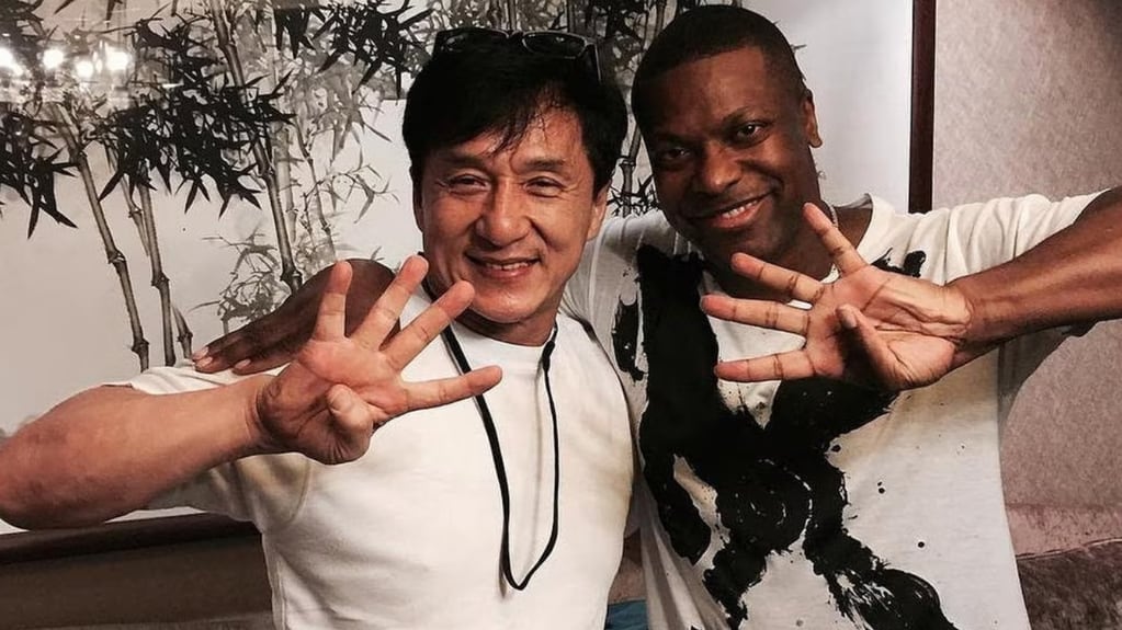 Jackie Chan y Chris Tucker anunciando una cuarta película de "Una pareja explosiva"
