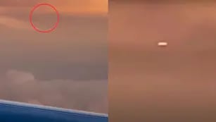 Video: un pasajero de avión avistó un OVNI y lo grabó con la cámara de su celular