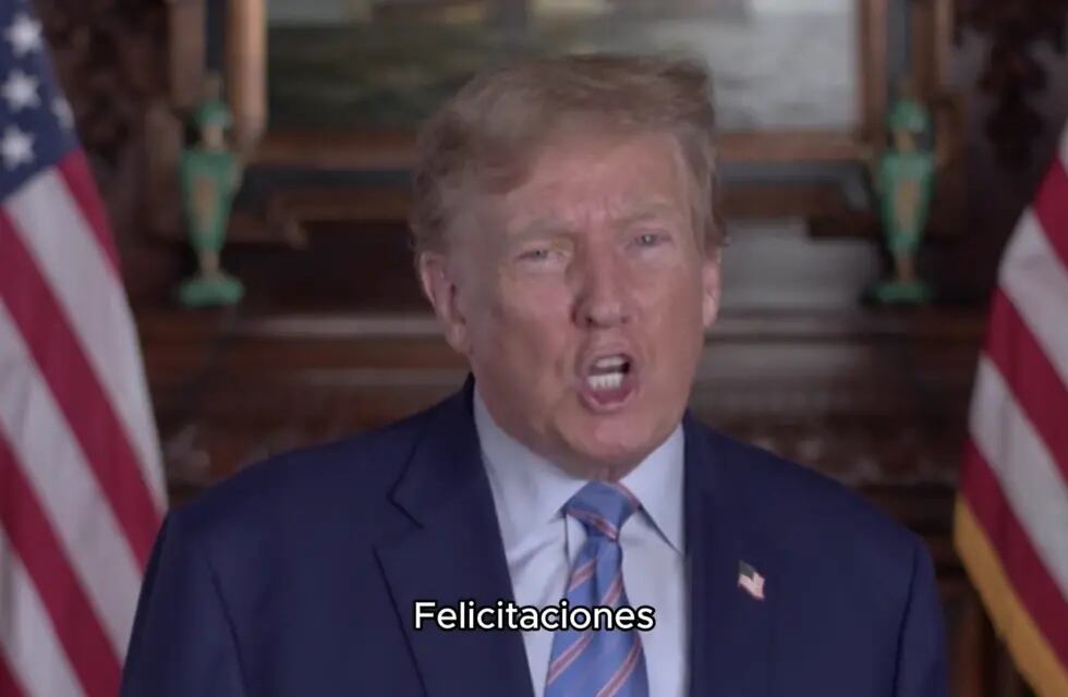 El expresidente de Estados Unidos envió saludos a Milei a través de un video.