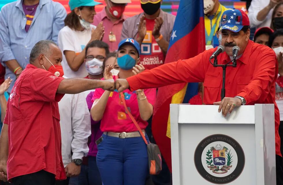 Nicolás Maduro, en el cierre de campaña de las elecciones parlamentarias - AP