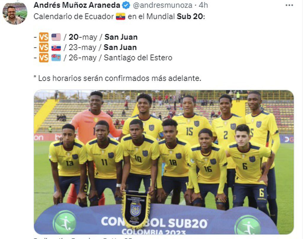 Ecuador jugará 2 partidos en San Juan
