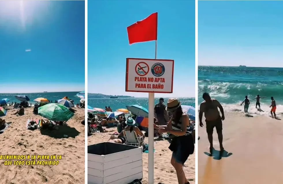 Franco, bajo el usuario @franco_giovannini, te muestra la playa en la que "todo está prohibido".