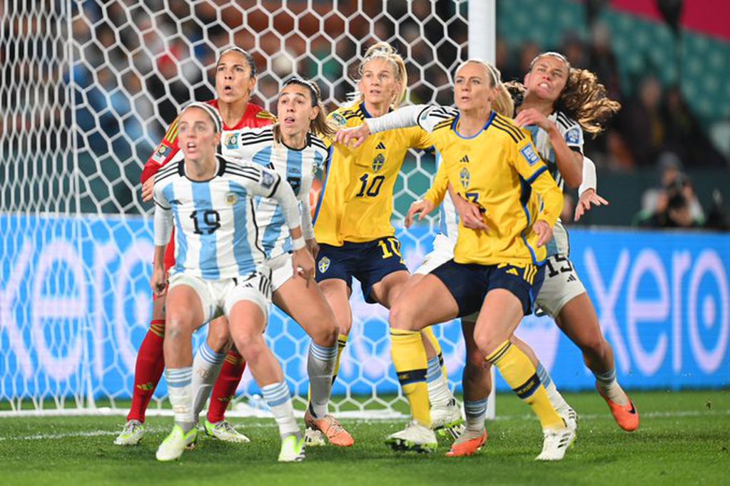 Argentina y Suecia, en duelo por la tercer fecha del Grupo G del Mundial femenino 2023. (Prensa Argentina)