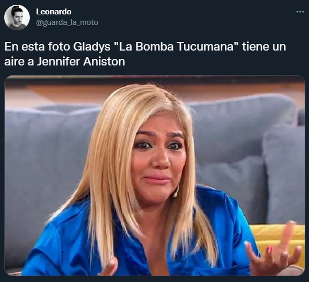Gladys "La Bomba Tucumana" tiene un aire a Jennifer Aniston