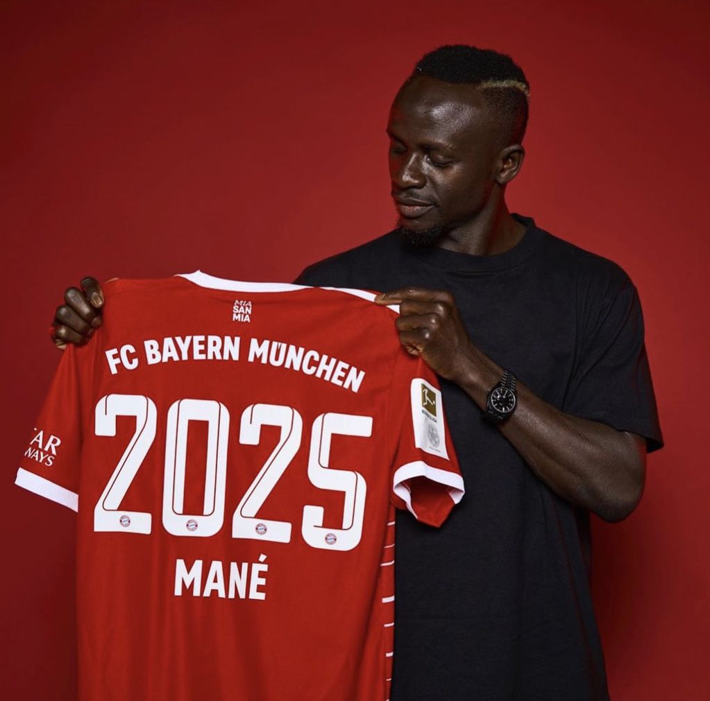 Sadio Mané firmó con el bayern en julio del 2022