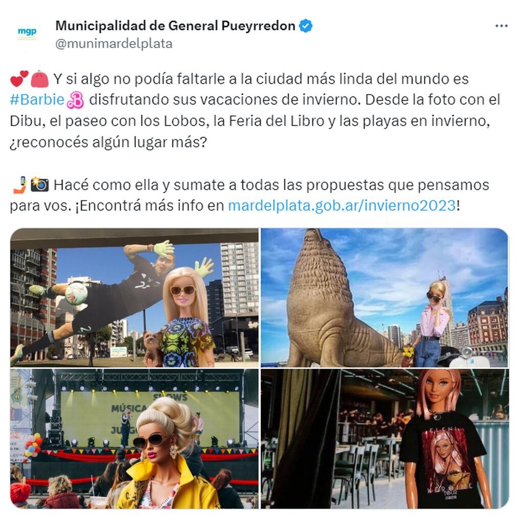 Barbie en Mar del Plata - Twitter