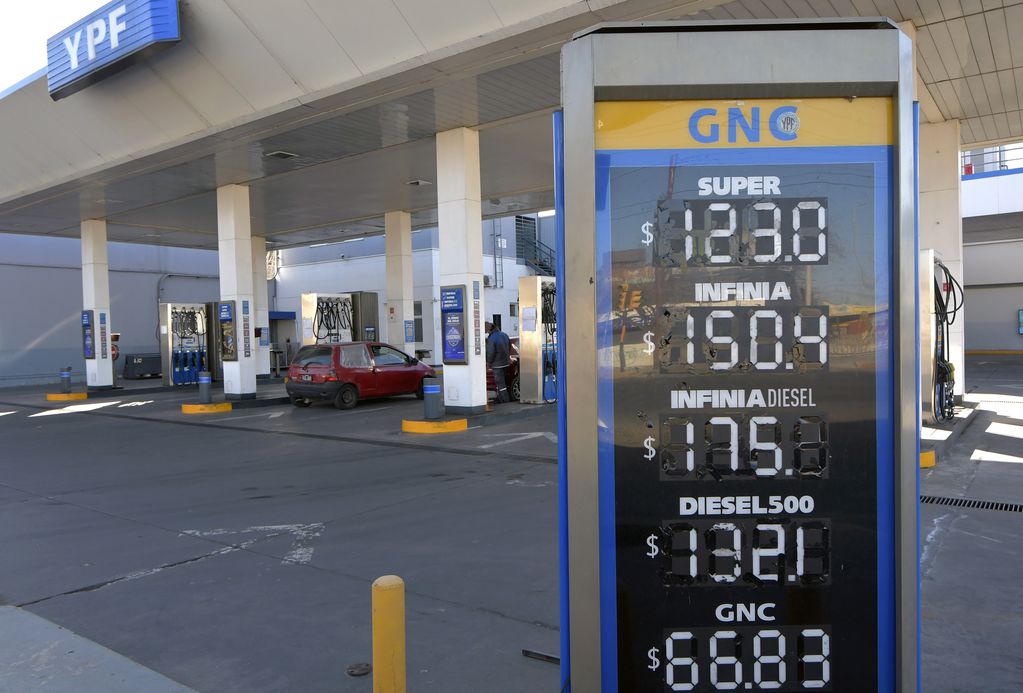 Precios de combustibles en YPF - Foto: Orando Pelichotti / Los Andes