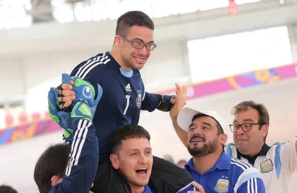 La selección argentina de futsal para personas con síndrome de Down se quedó con el subcampeonato en el Mundial. / Gentileza.