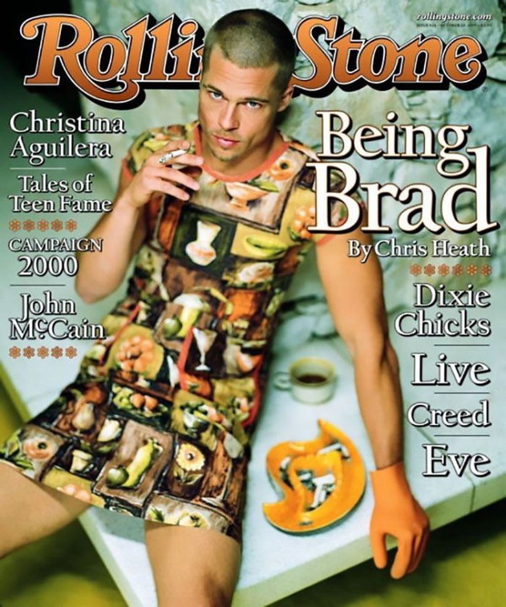 Brad Pitt, en la tapa de la revista Rolling Stone en 1999