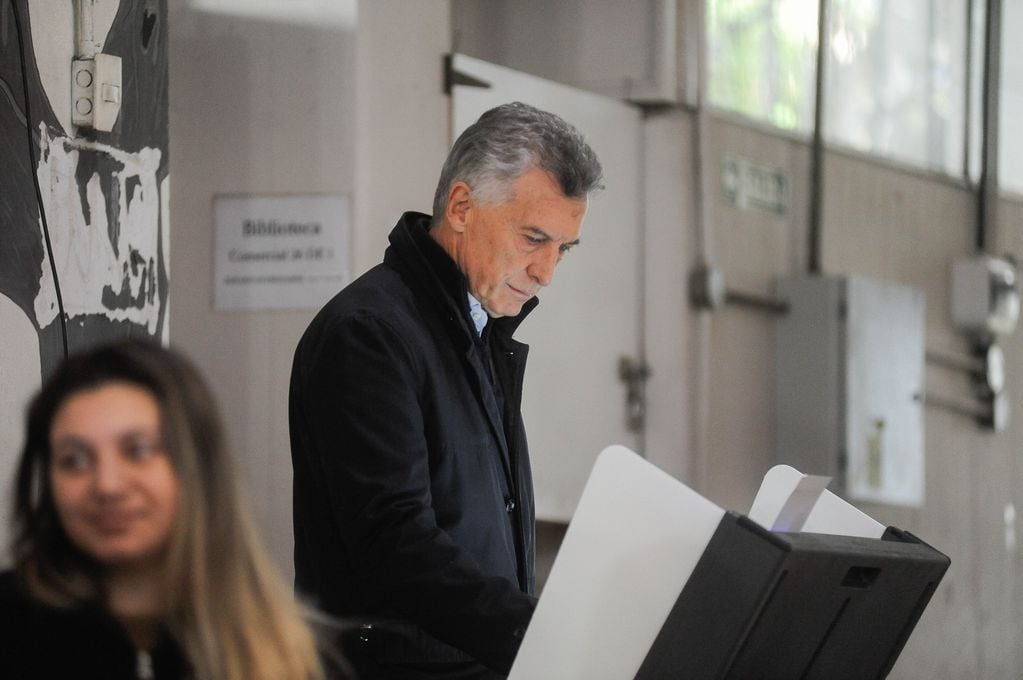 Mauricio Macri votando. Foto Federico Lopez Claro