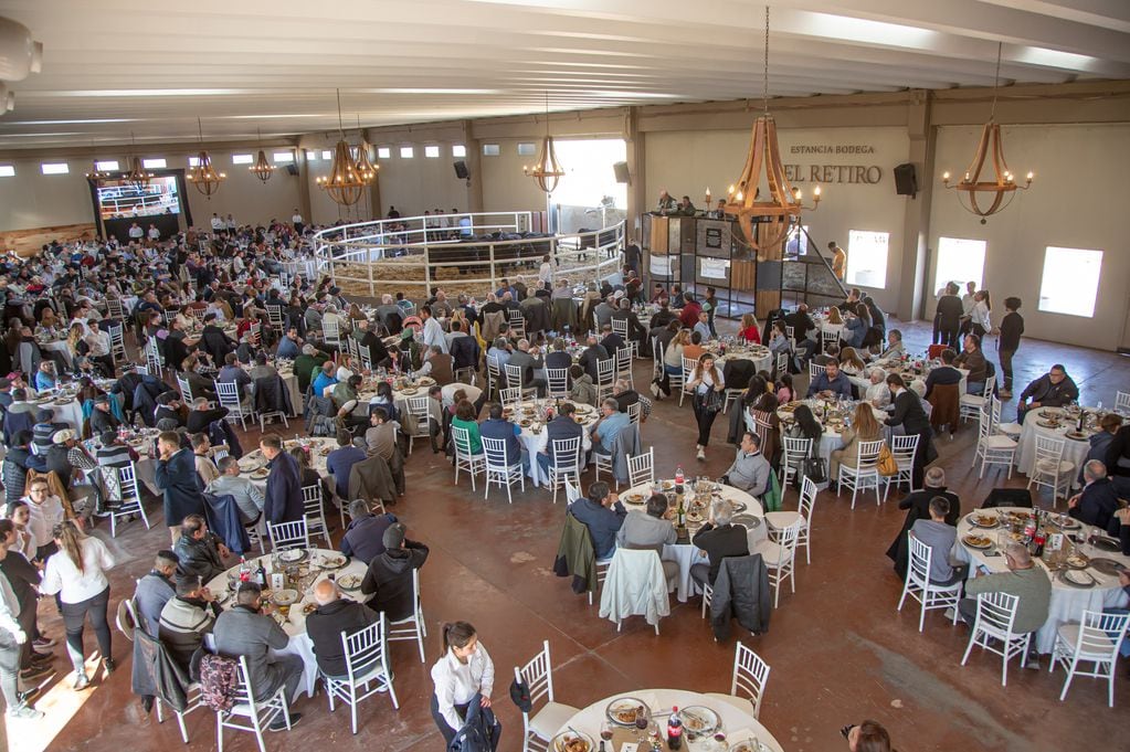 Más de 300 personas se dieron cita en Estancia Bodega El Retiro durante la subasta ganadera.