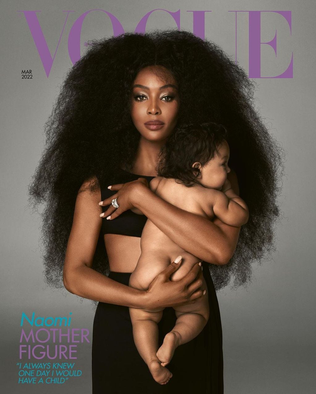 Naomi Campbell presentó en sociedad a su hija en la portada de Vogue