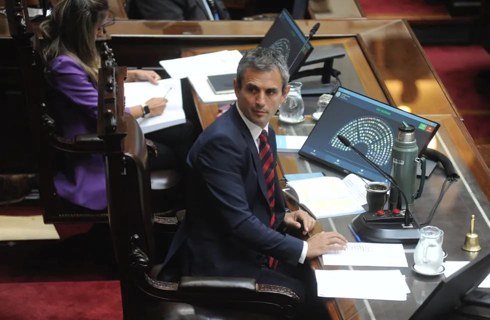 Martín Menem, presidente de la Cámara de Diputados, durante la sesión de debate de la ley ómnibus.