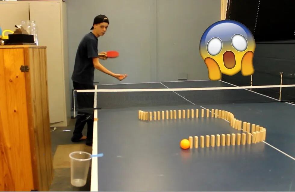 El chico que hace explotar las redes con sus impresionantes trucos en el ping pong