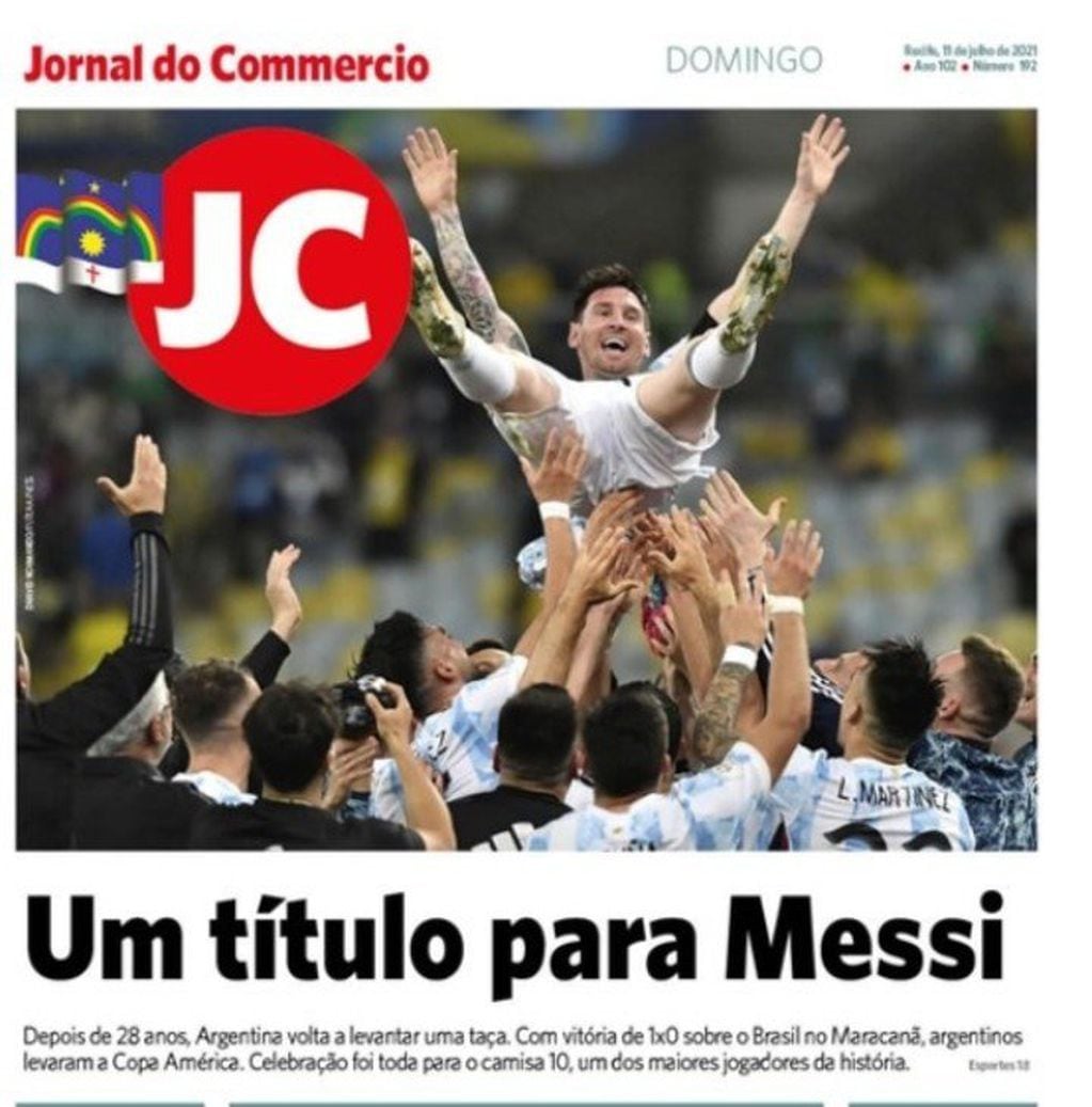 Tapas de diarios de Argentina y Brasil