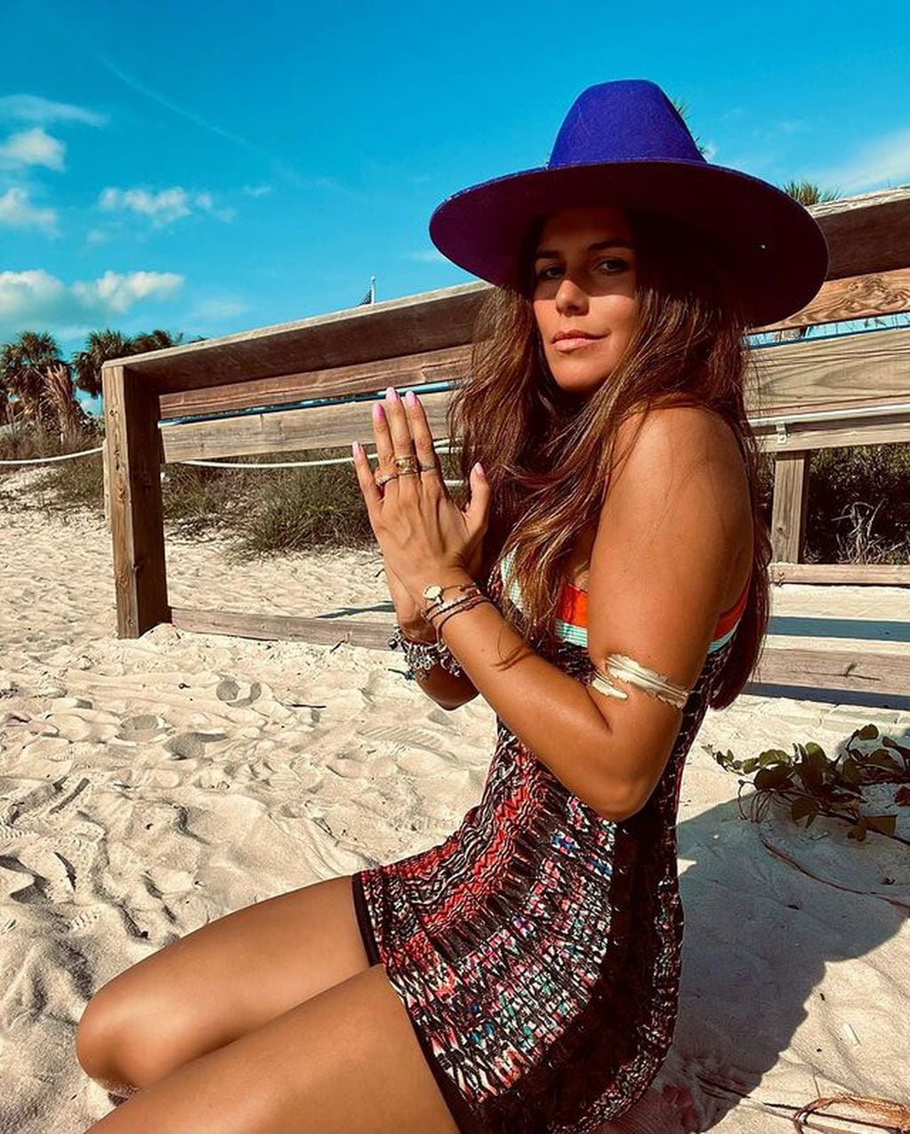 Loly Antoniale, ardiente y feliz en la playa de Miami