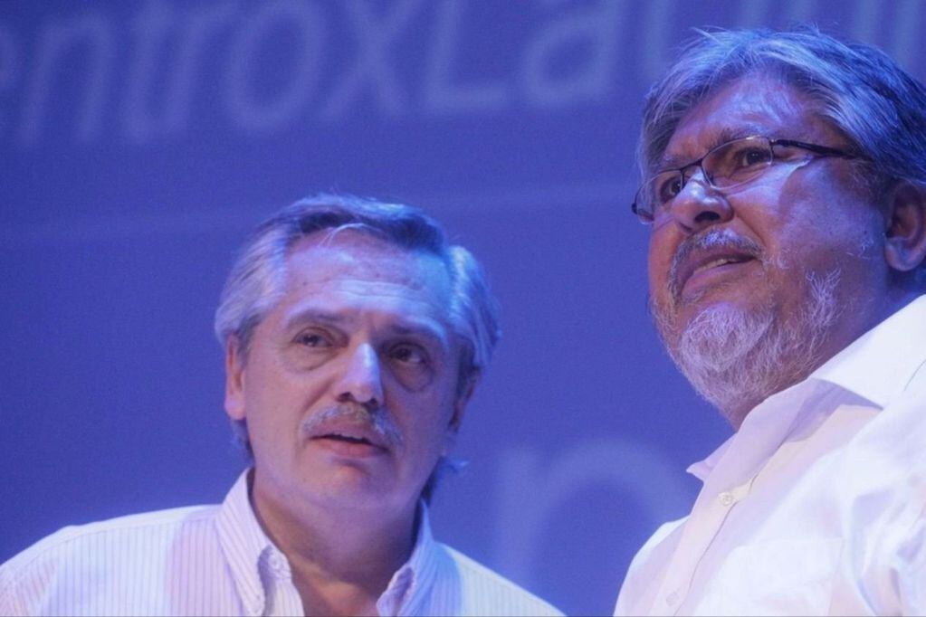 El presidente Alberto Fernández y Fernando "Chino" Navarro